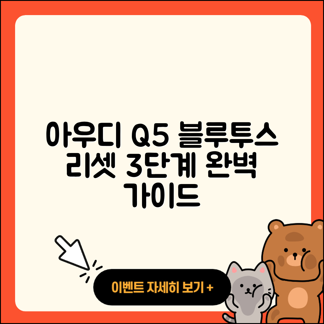 아우디 Q5 블루투스 리셋 3단계